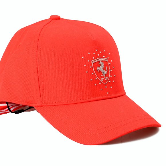 Scuderia Ferrari Girls Red "Ribbon" Baseball Cap Hat One Size - Picture 2 of 7
